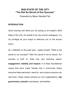 First page of templecityca.gov/…/13995/2020-STATE-OF-THE-CITY